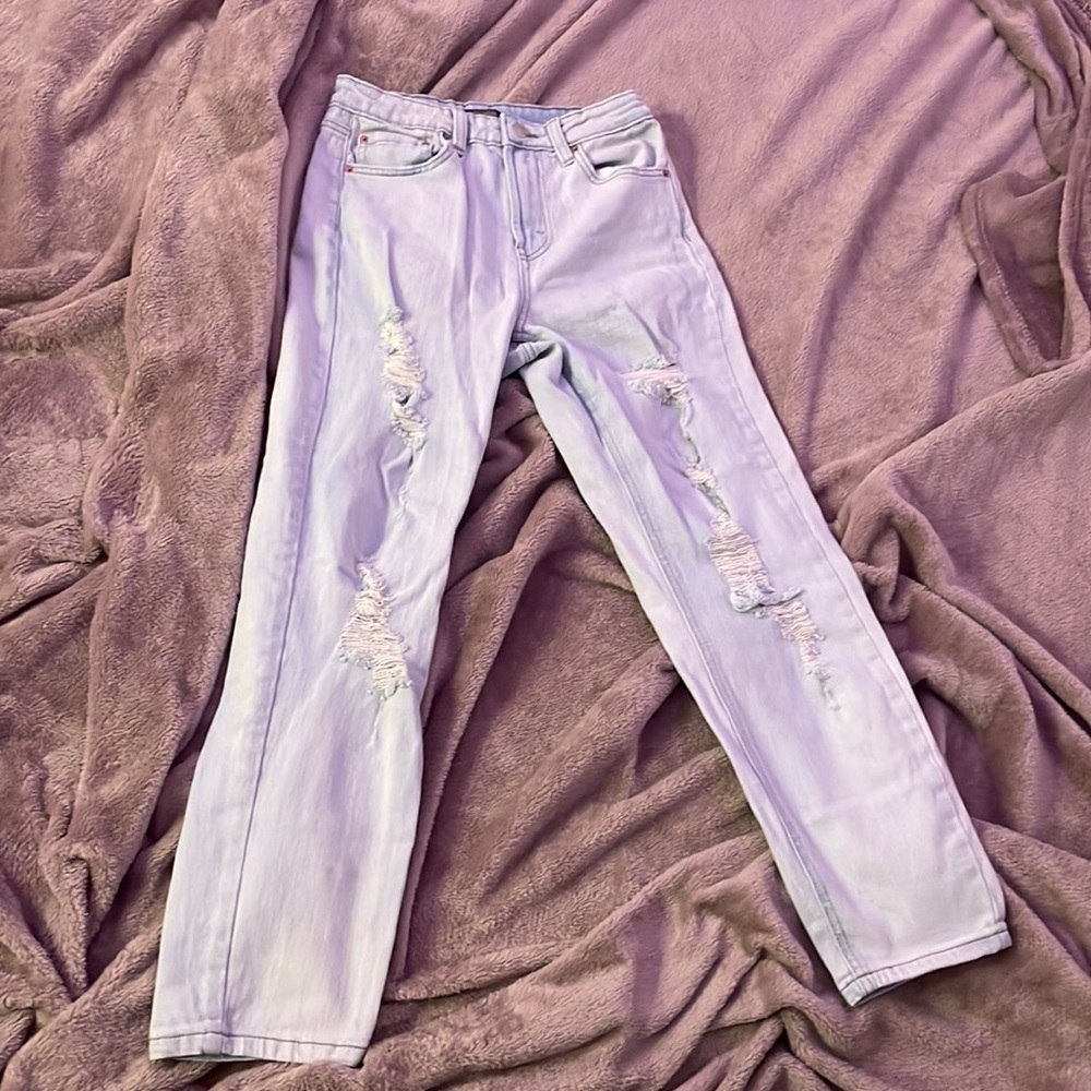 White ripped jeans barley worn no stains